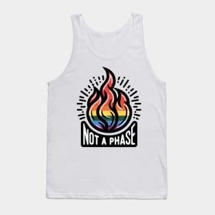 Embrace the Flame Design: "Not a Phase" Pride Edition Tank Top